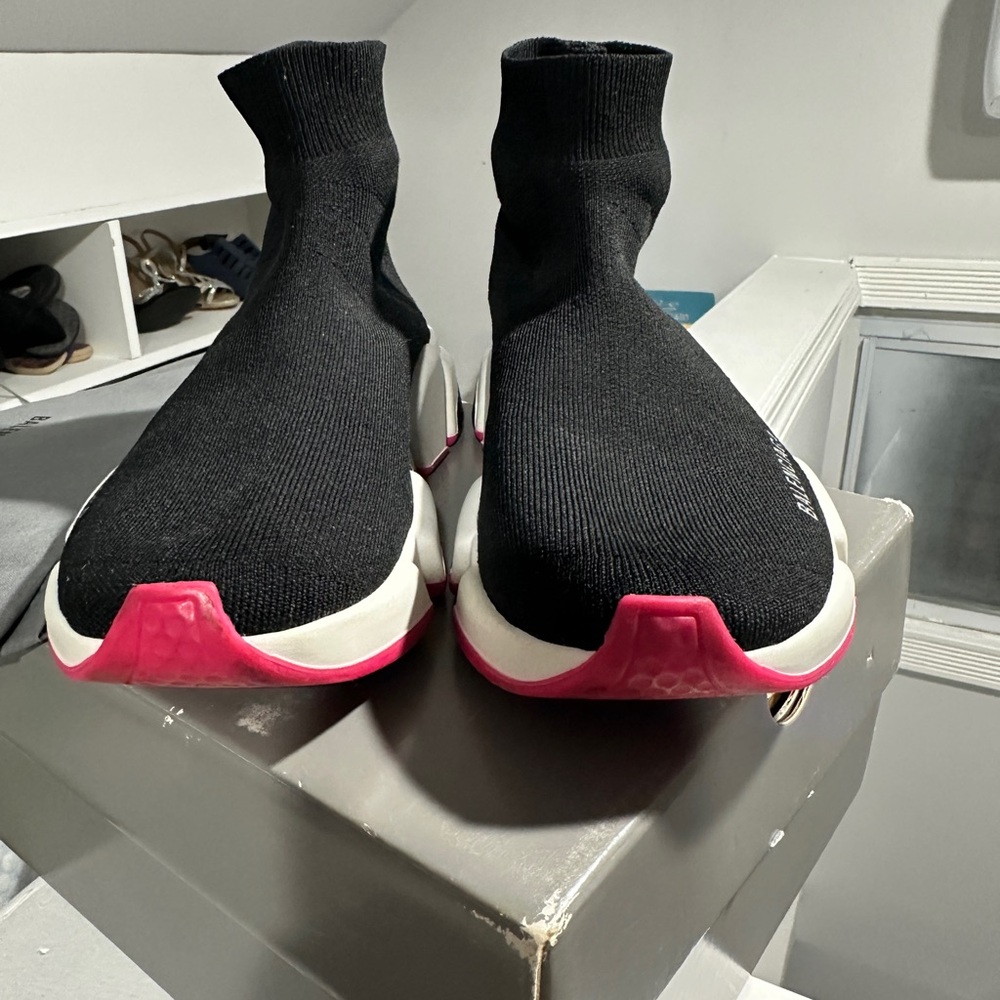 Balenciaga Black and Pink Sneakers